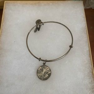 Alex and Ani Scorpio bracelet in silver.